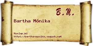 Bartha Mónika névjegykártya